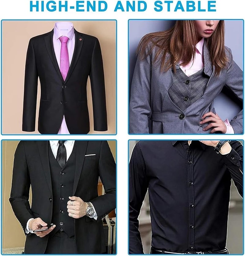 أزرار خياطة من الراتنج الأسود 400 قطعة مختلطة 5 أحجام لتزيين الملابس - Image 5